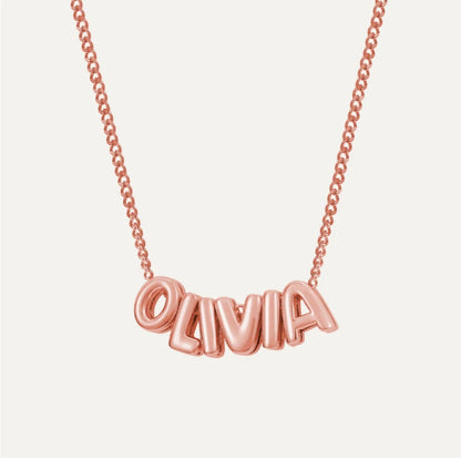 Bubble Bold Name Necklace